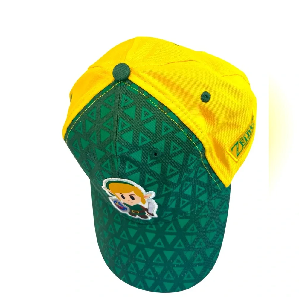 Vivid Green/Yellow “The Legend of Zelda—Link’s Awakening”SnapBack Baseball Hat